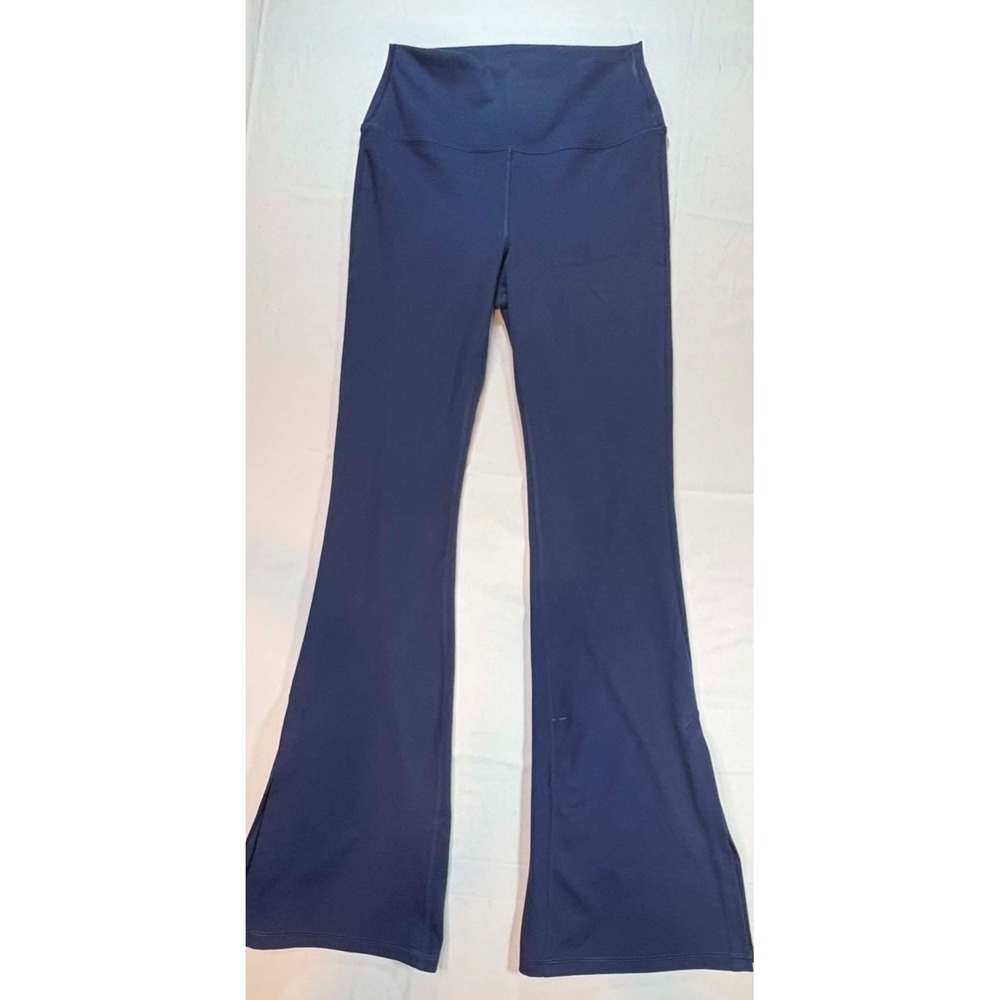 Velocity Womens Active Stretch Tori Flare Yoga Pants Navy Blue Medium M Flaw